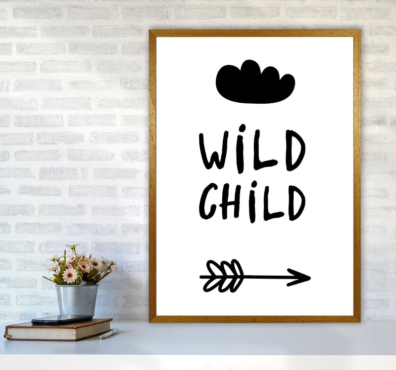 Wild Child Black Framed Nursey Wall Art Print A1 Print Only