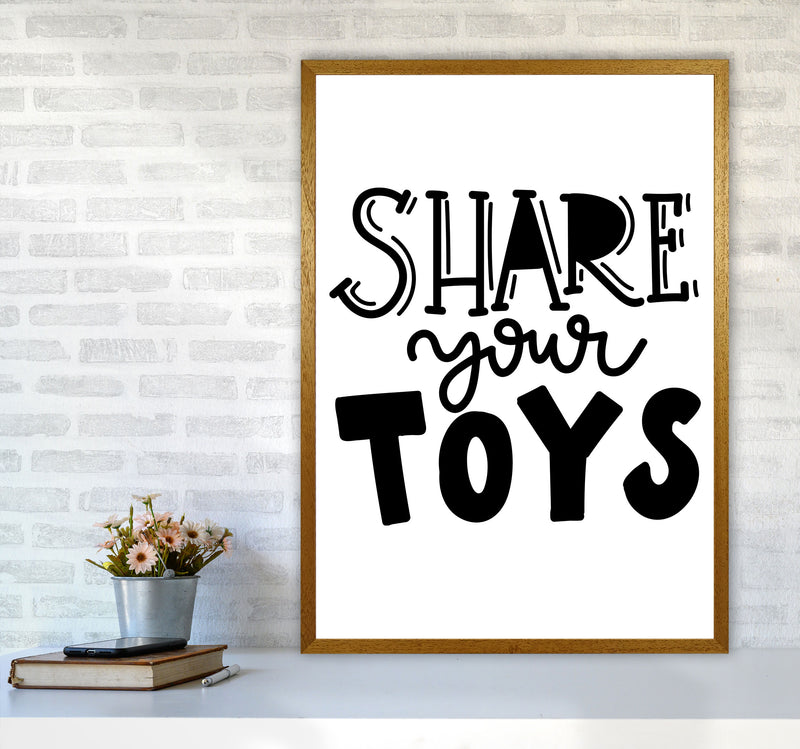 Share Your Toys Framed Nursey Wall Art Print A1 Print Only