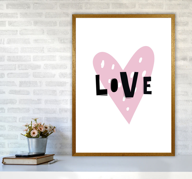 Love Heart Scandi Framed Typography Wall Art Print A1 Print Only