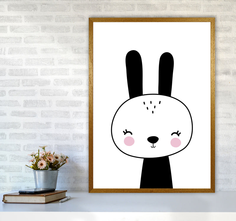 Black And White Scandi Bunny Modern Print Animal Art Print A1 Print Only