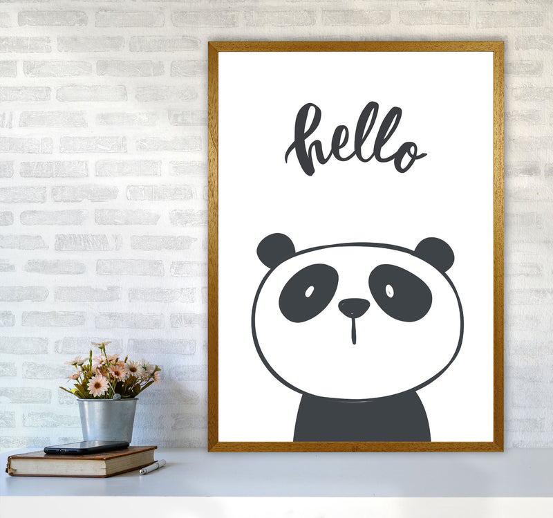 Hello Panda Modern Print Animal Art Print A1 Print Only