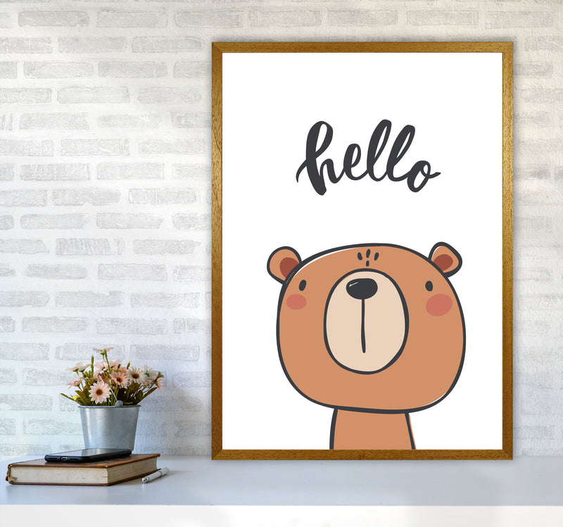 Hello Bear Modern Print Animal Art Print A1 Print Only