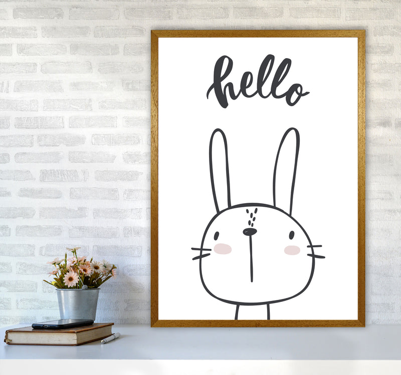 Hello Bunny Modern Print Animal Art Print A1 Print Only