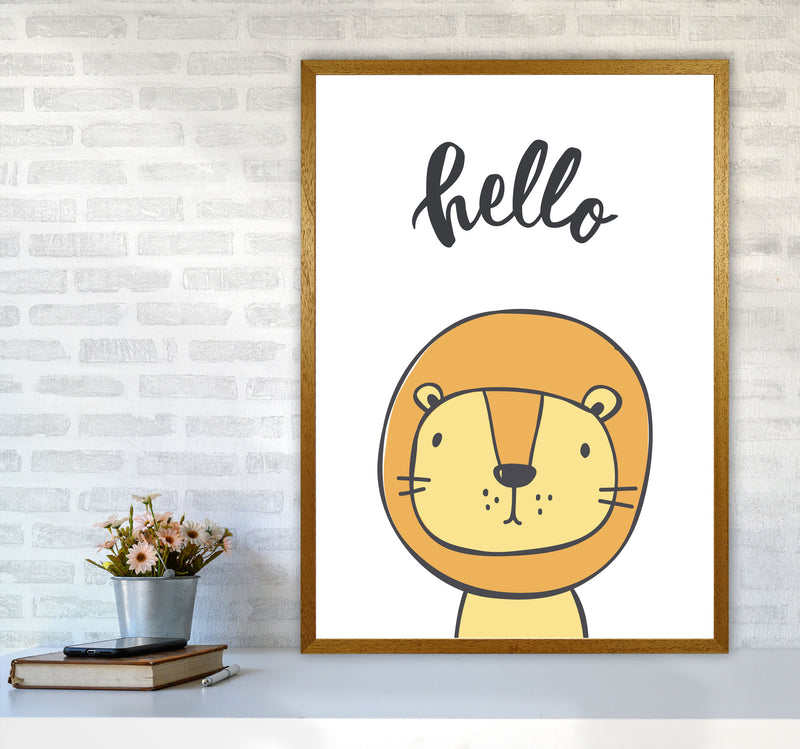 Hello Lion Modern Print Animal Art Print A1 Print Only