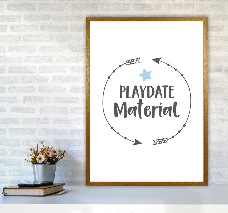 Playdate Material Framed Typography Wall Art Print A1 Print Only
