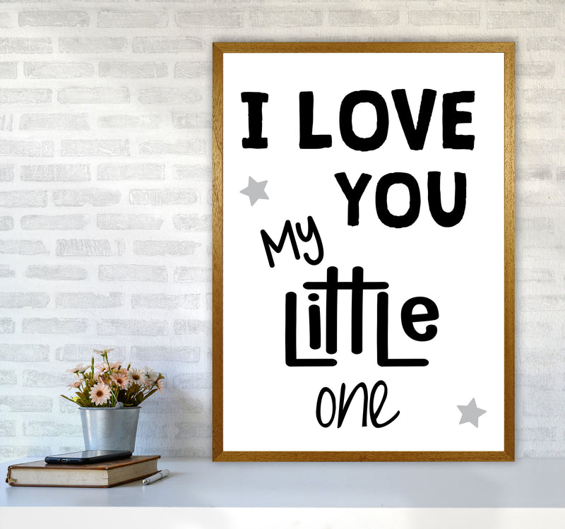 I Love You Little One Black Framed Nursey Wall Art Print A1 Print Only