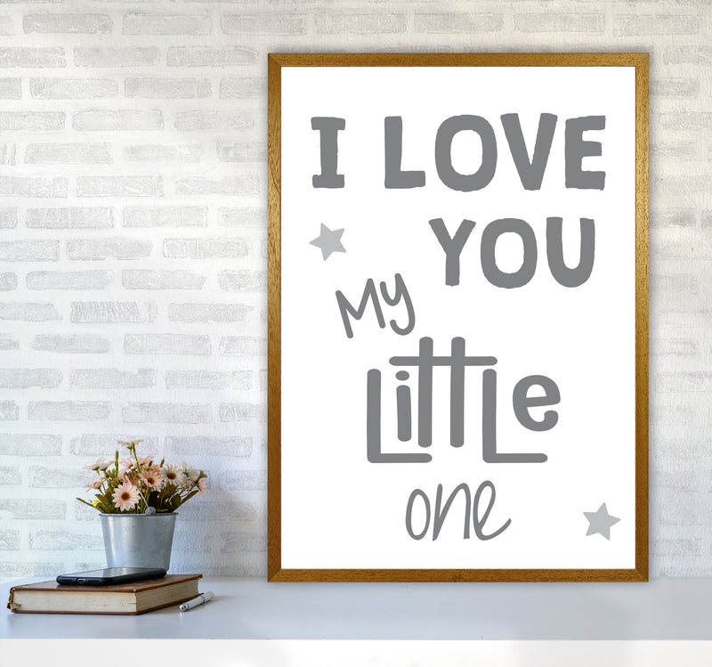 I Love You Little One Grey Framed Nursey Wall Art Print A1 Print Only