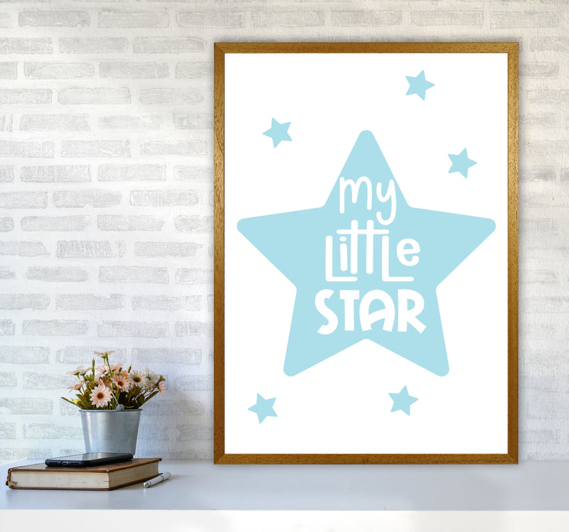 My Little Star Blue Framed Nursey Wall Art Print A1 Print Only