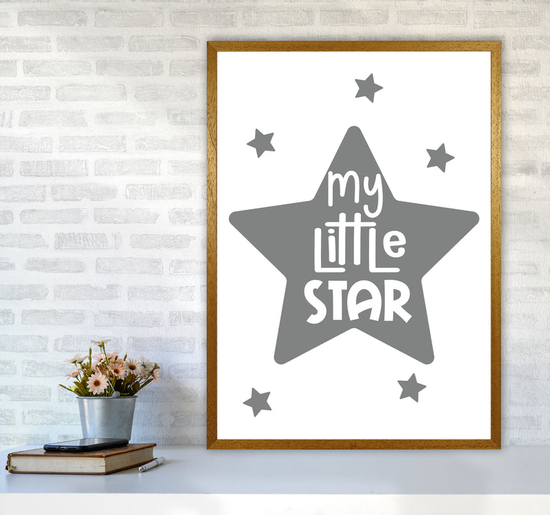 My Little Star Grey Framed Nursey Wall Art Print A1 Print Only
