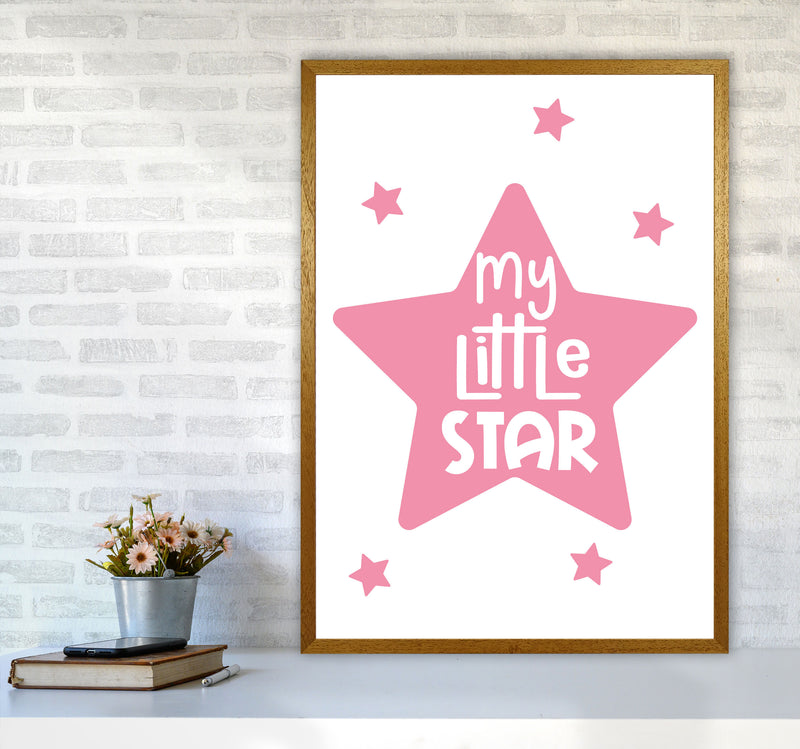 My Little Star Pink Framed Nursey Wall Art Print A1 Print Only