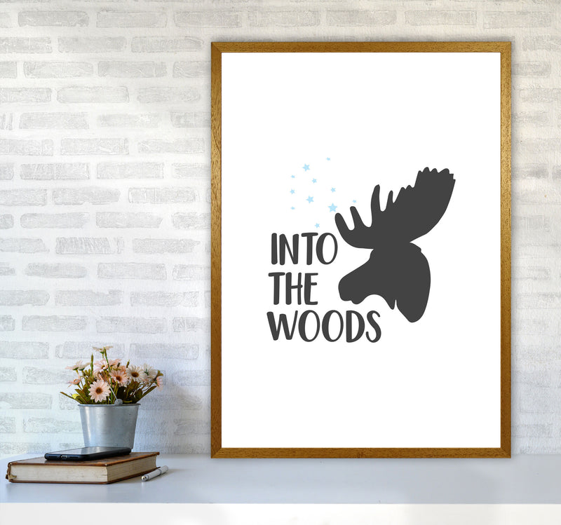 Into The Woods Framed Typography Wall Art Print A1 Print Only