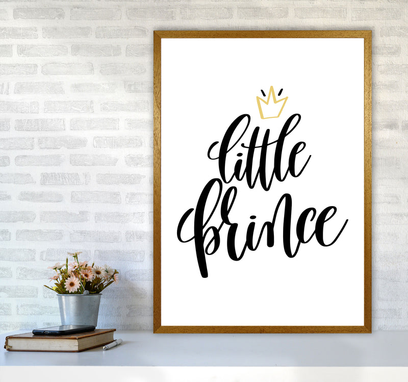 Little Prince Gold Crown Framed Nursey Wall Art Print A1 Print Only