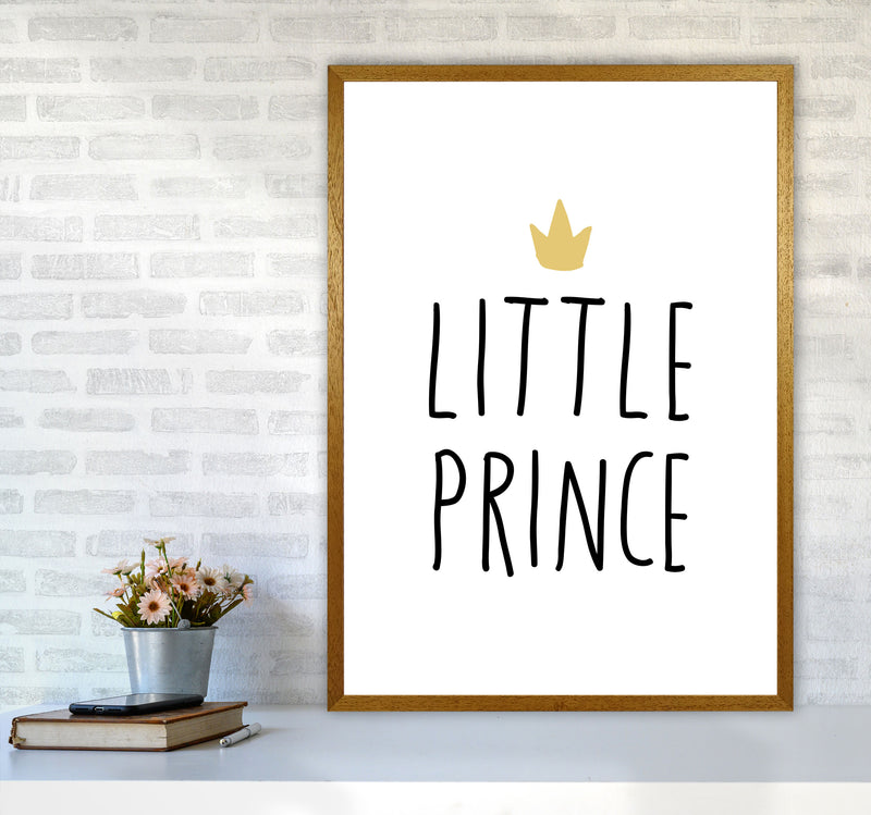 Little Prince Black And Gold Framed Nursey Wall Art Print A1 Print Only
