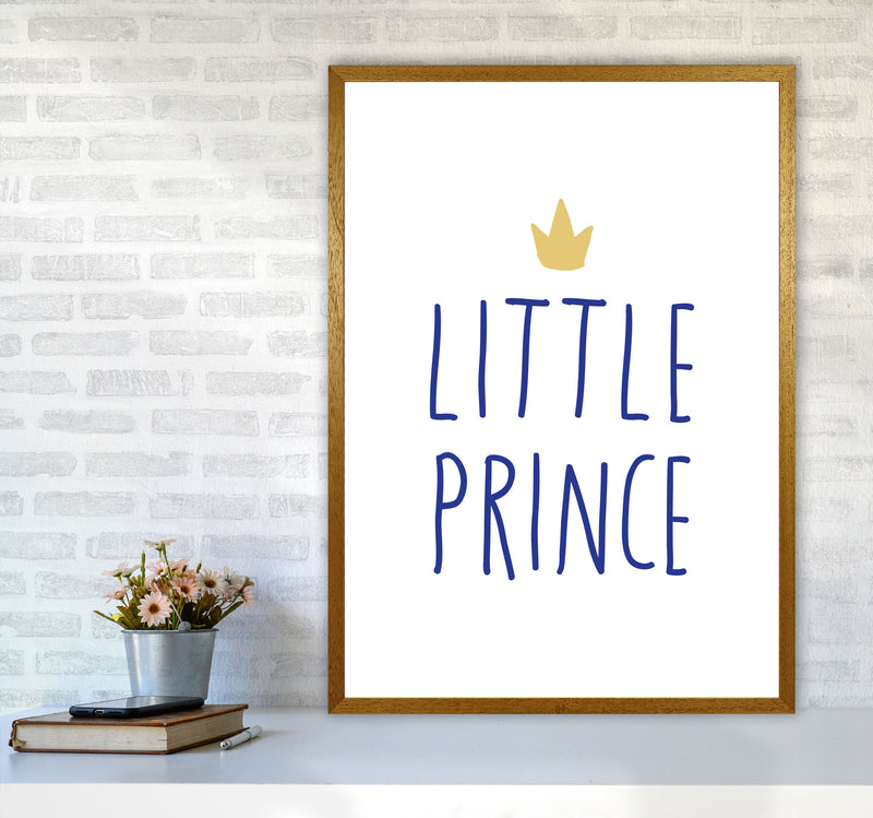 Little Prince Navy And Gold Framed Nursey Wall Art Print A1 Print Only