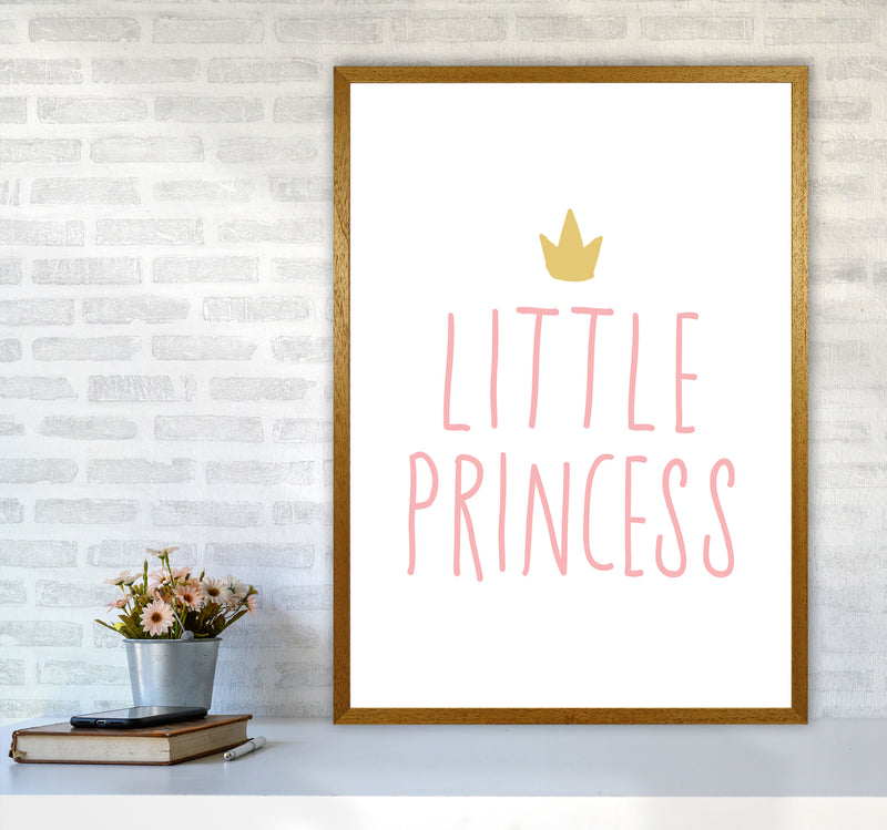 Little Princess Pink And Gold Framed Nursey Wall Art Print A1 Print Only
