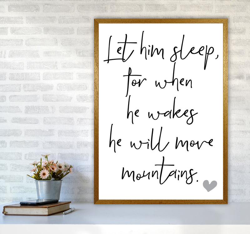 Let Him Sleep Framed Typography Wall Art Print A1 Print Only