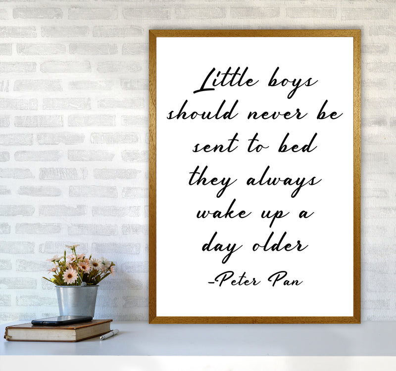 Little Boys Peter Pan Quote Framed Nursey Wall Art Print A1 Print Only
