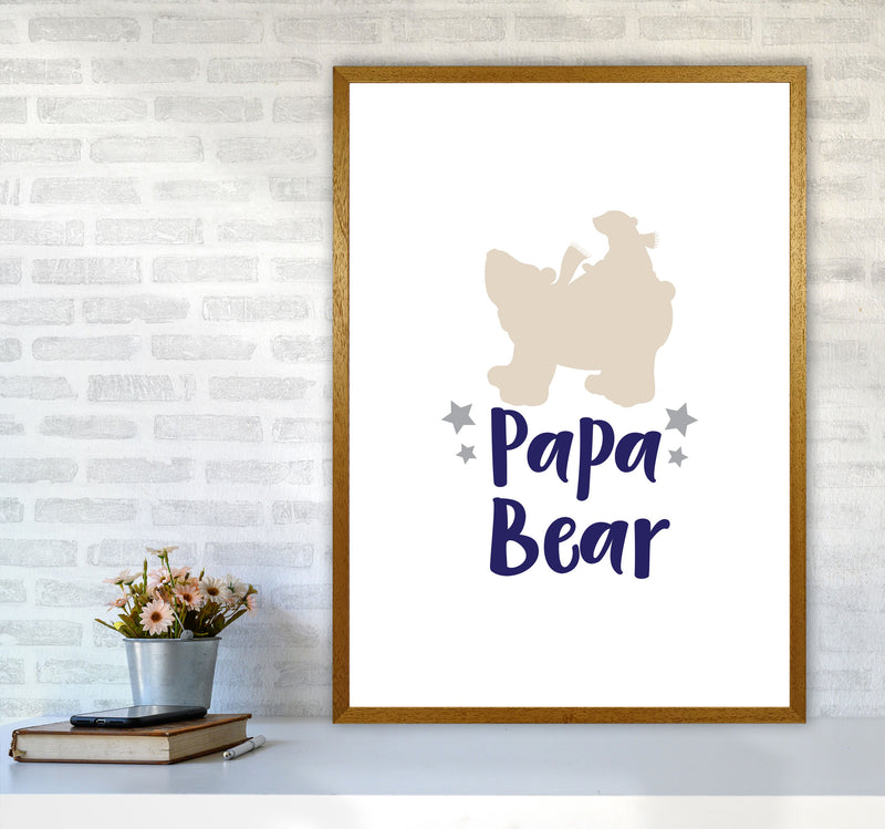 Papa Bear Framed Nursey Wall Art Print A1 Print Only