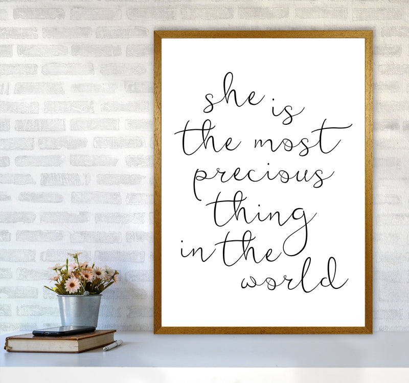 She Is The Most Precious Thing Black Modern Print A1 Print Only