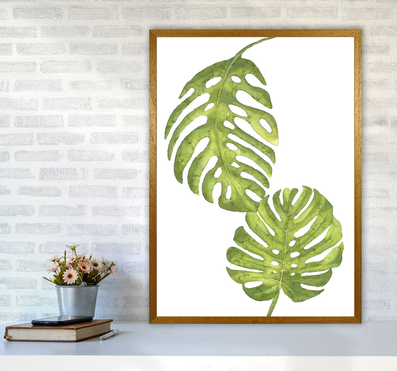 Monstera Leaf Modern Print, Framed Botanical & Nature Art Print A1 Print Only
