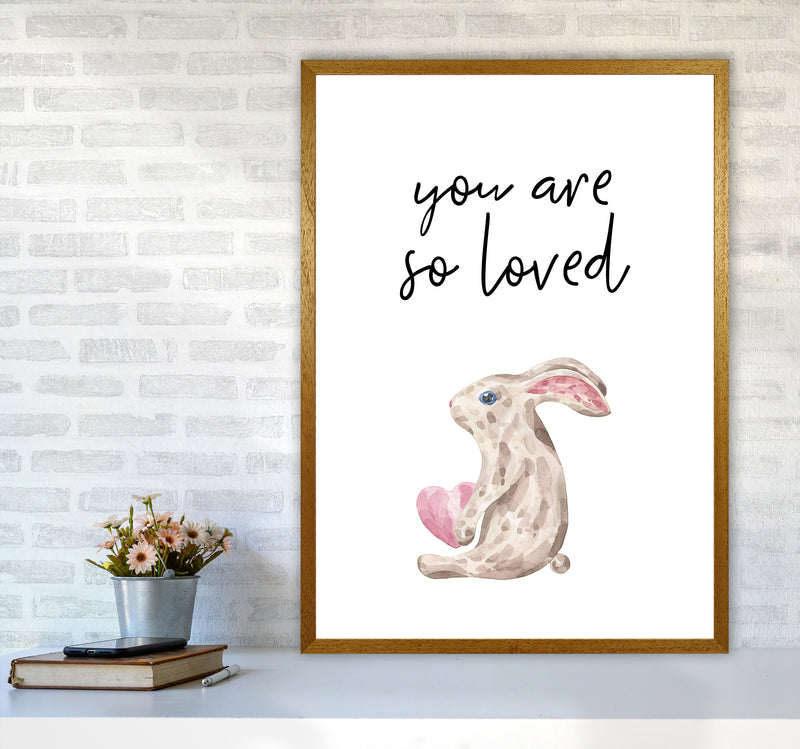 Bunny You Are So Loved Framed Nursey Wall Art Print A1 Print Only