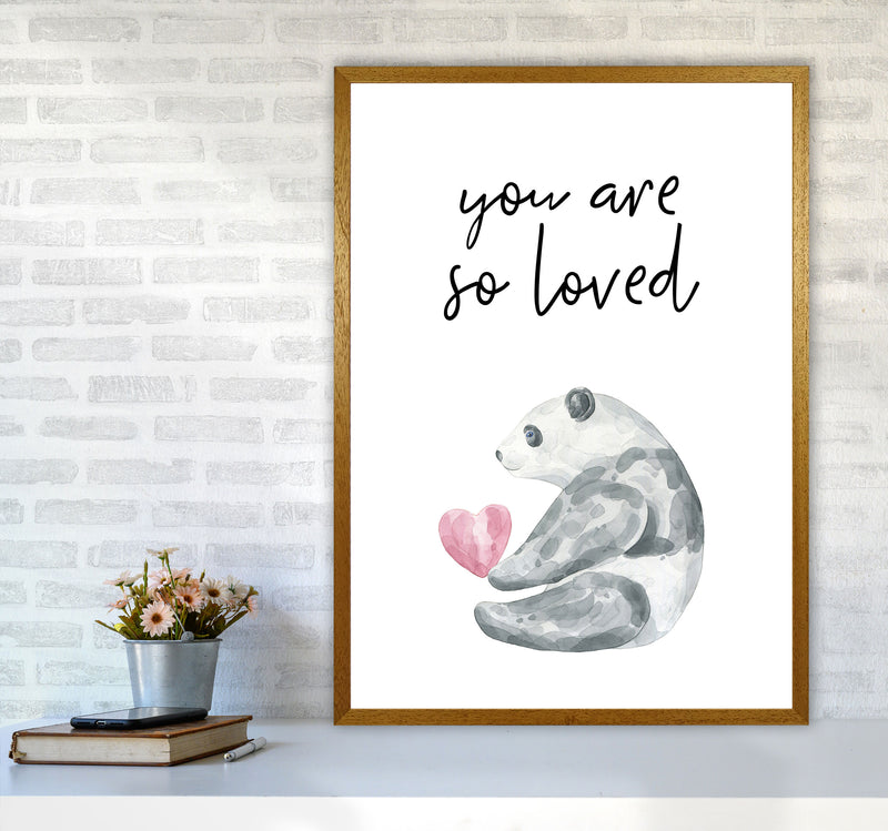 Panda You Are So Loved Framed Nursey Wall Art Print A1 Print Only