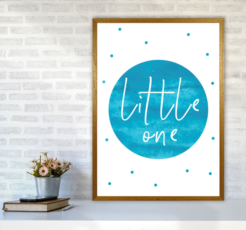 Little One Turquoise Watercolour Modern Print A1 Print Only