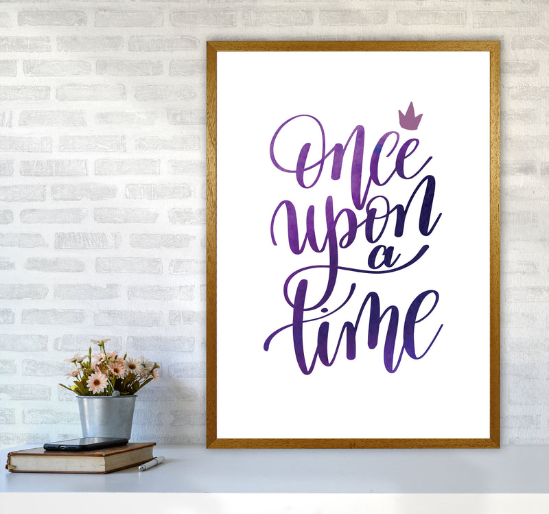 Once Upon A Time Purple Watercolour Modern Print A1 Print Only