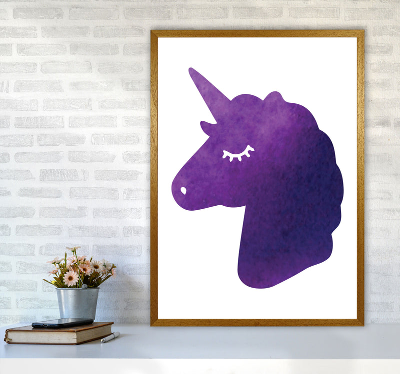 Unicorn Purple Silhouette Watercolour Modern Print A1 Print Only