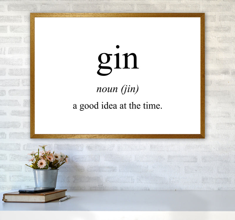 The Meaning Of Gin Modern Print, Framed Kitchen Wall Art A1 Print Only