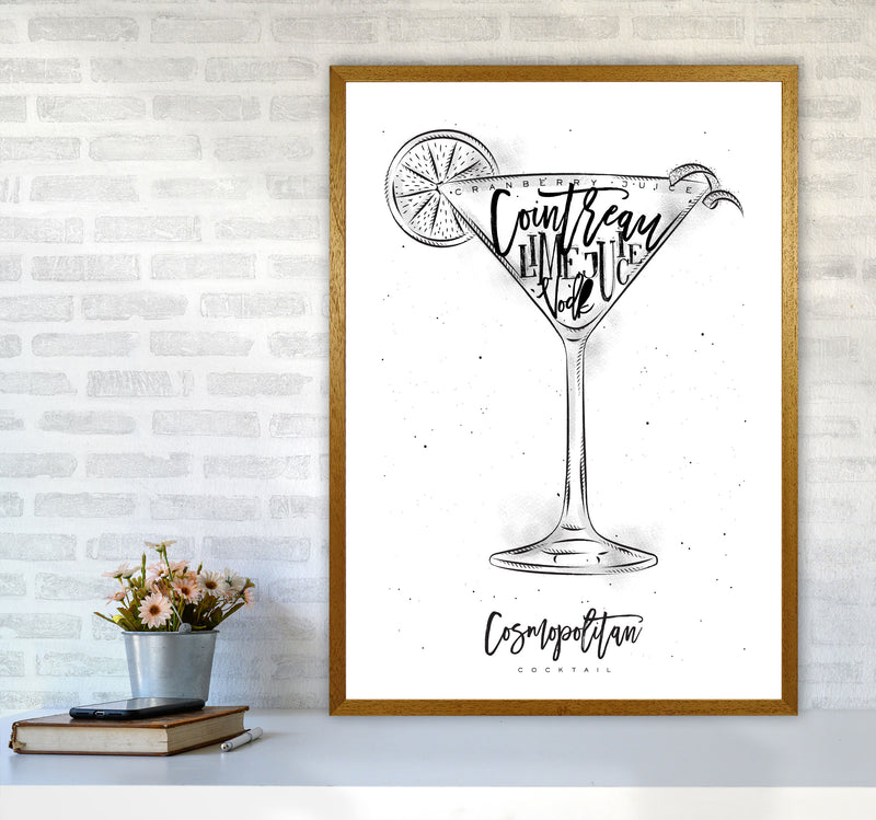 Cosmopolitan Cocktail Modern Print, Framed Kitchen Wall Art A1 Print Only