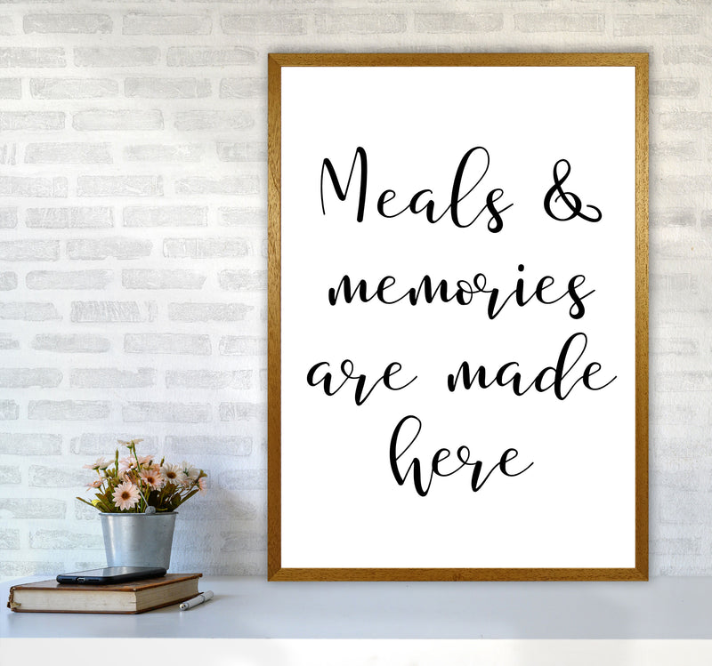 Meals And Memories Modern Print, Framed Kitchen Wall Art A1 Print Only