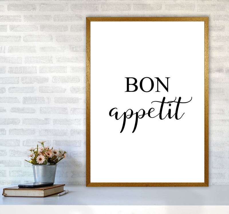 Bon Appetit Framed Typography Wall Art Print A1 Print Only