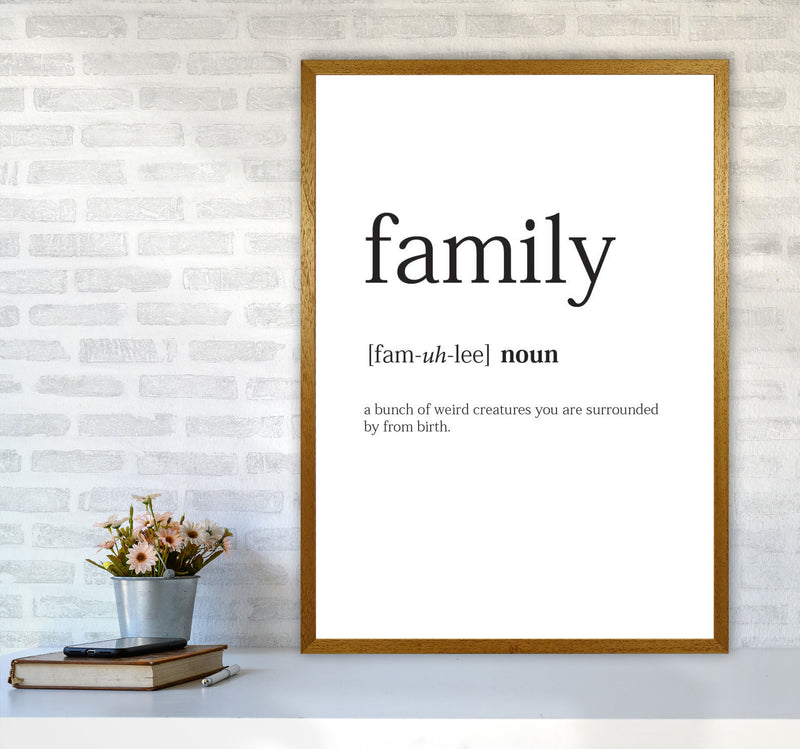 Family Framed Typography Wall Art Print A1 Print Only