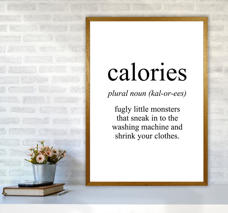 Calories Framed Typography Wall Art Print A1 Print Only