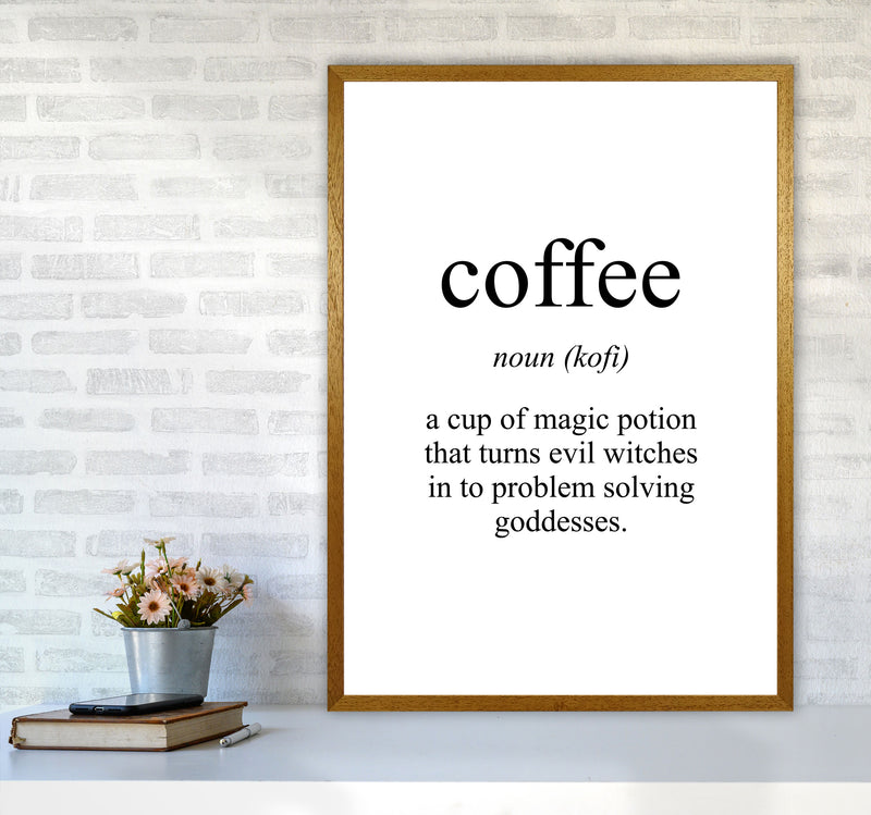 Coffee Framed Typography Wall Art Print A1 Print Only