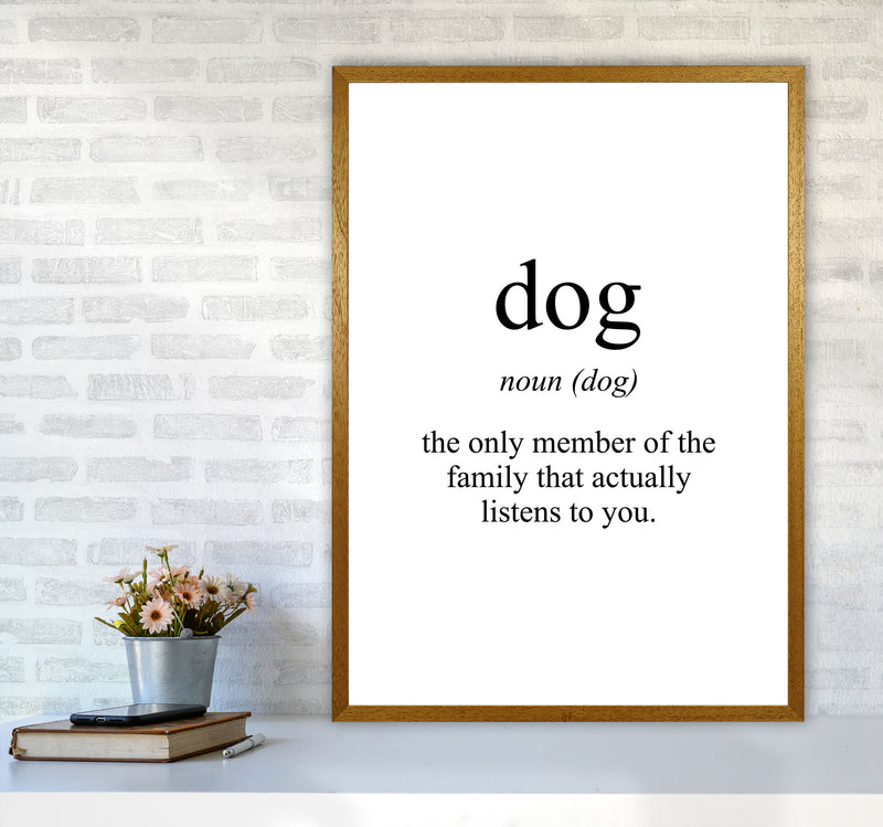 Dog Framed Typography Wall Art Print A1 Print Only