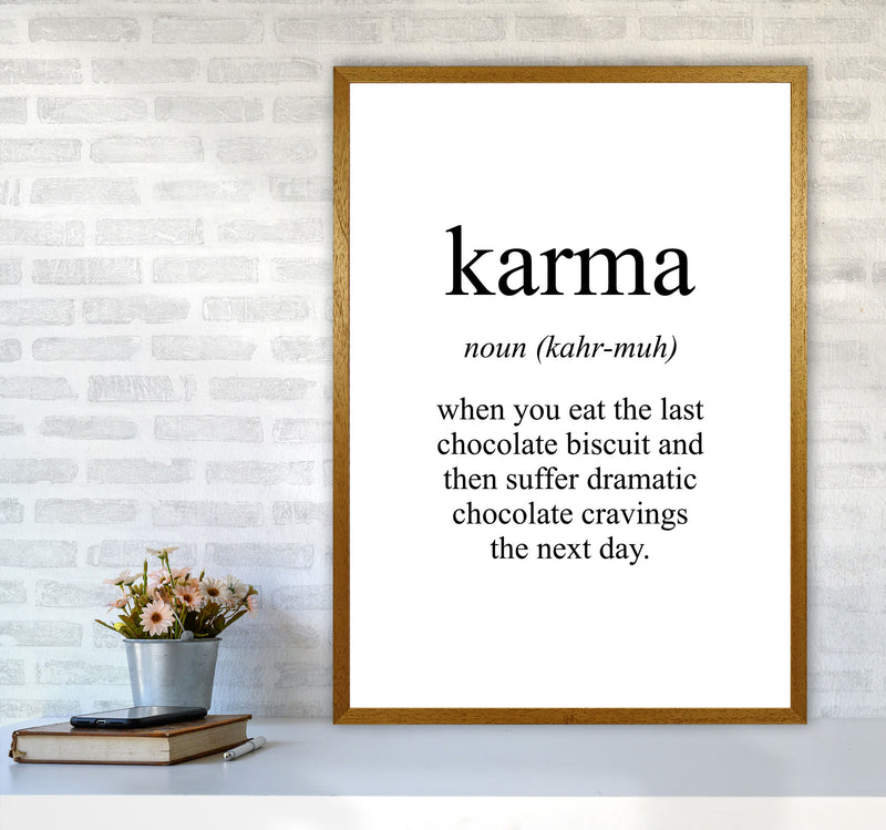 Karma Framed Typography Wall Art Print A1 Print Only