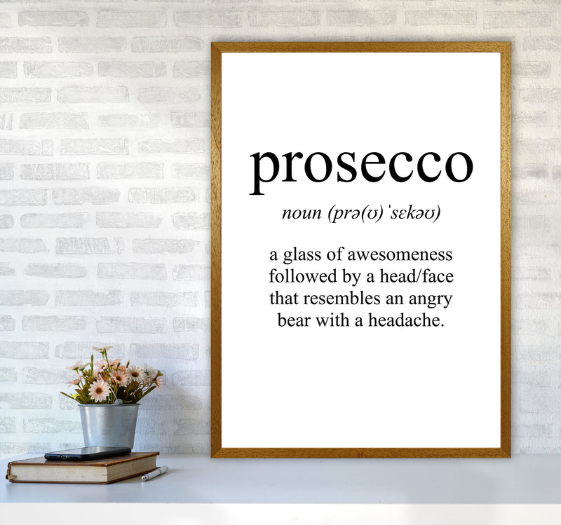 Prosecco Framed Typography Wall Art Print A1 Print Only