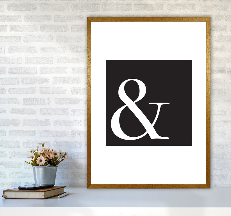 Ampersand Black Framed Typography Wall Art Print A1 Print Only