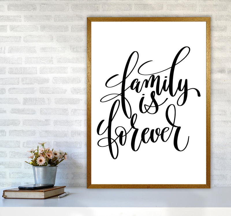 Family Is Forever Framed Typography Wall Art Print A1 Print Only