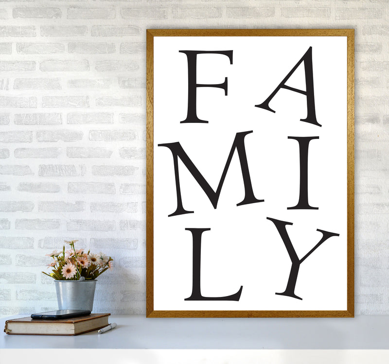 Family Framed Typography Wall Art Print A1 Print Only