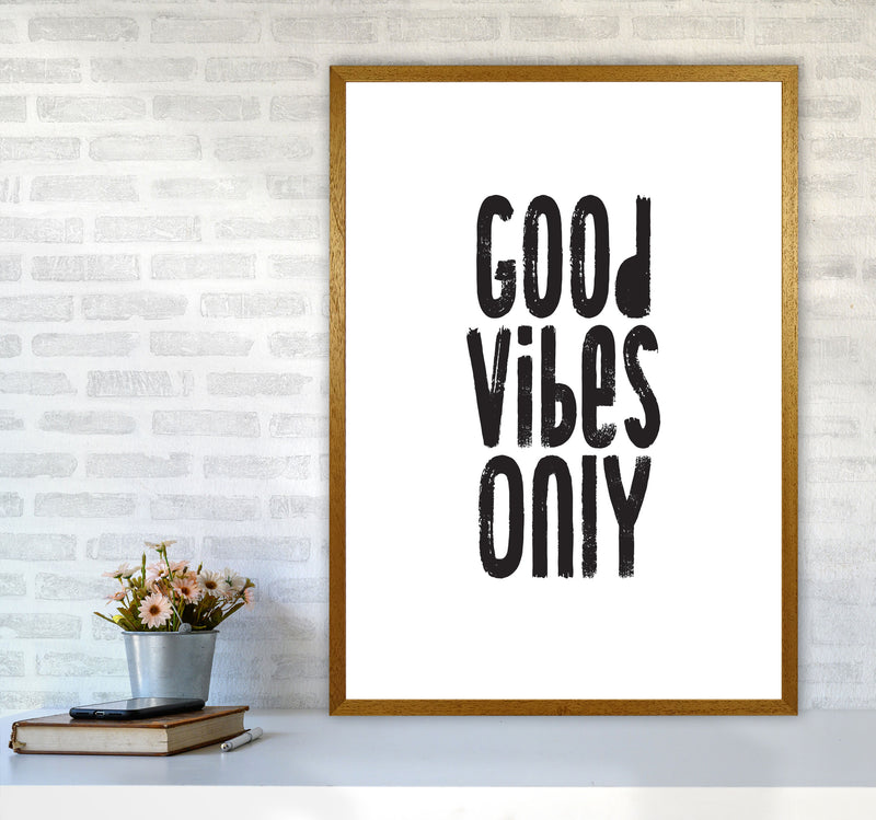 Good Vibes Only Framed Typography Wall Art Print A1 Print Only