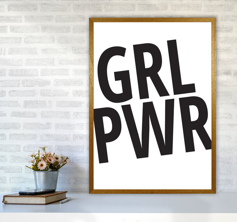 Girl Power Framed Typography Wall Art Print A1 Print Only