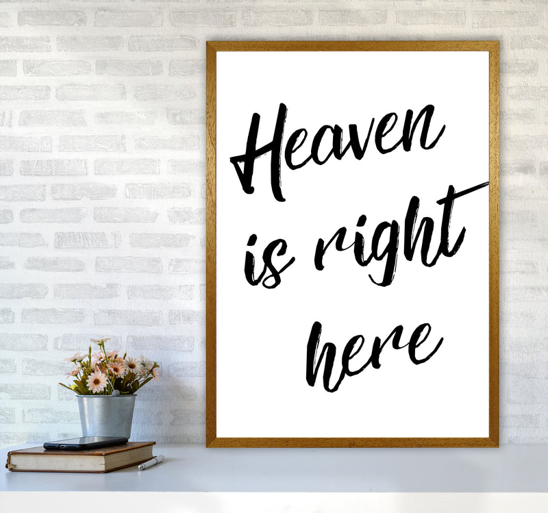 Heaven Is Right Here Framed Typography Wall Art Print A1 Print Only