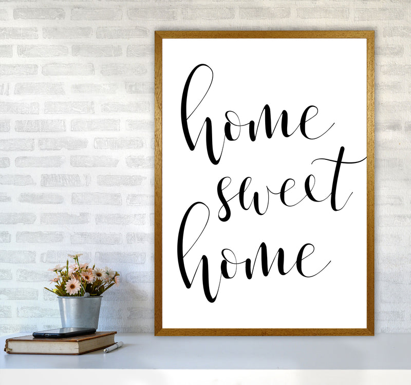 Home Sweet Home Framed Typography Wall Art Print A1 Print Only