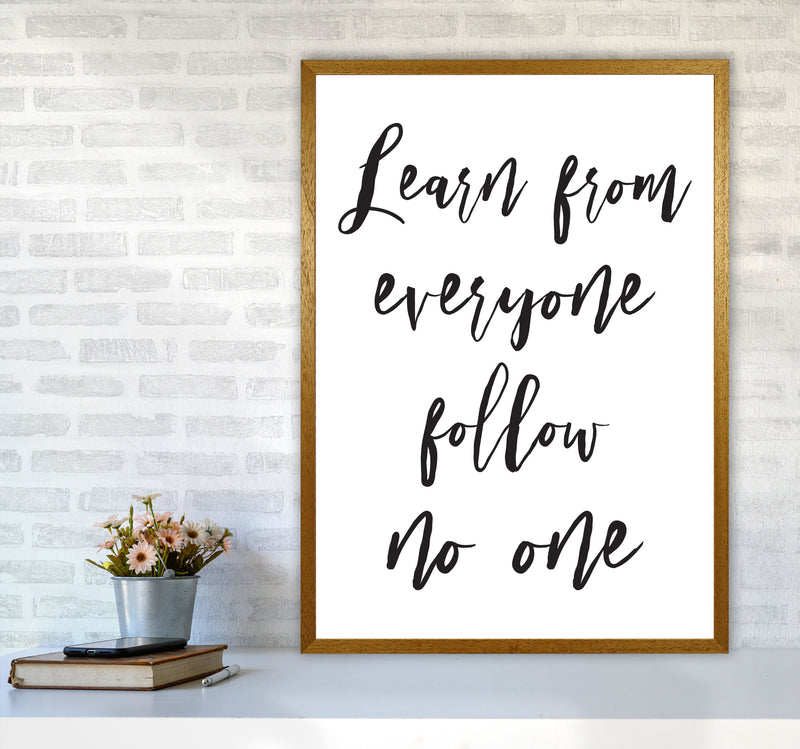 Learn From Everyone Framed Typography Wall Art Print A1 Print Only