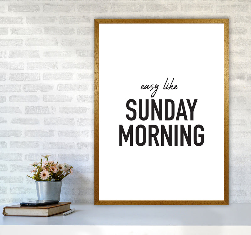 Easy Like Sunday Morning Framed Typography Wall Art Print A1 Print Only