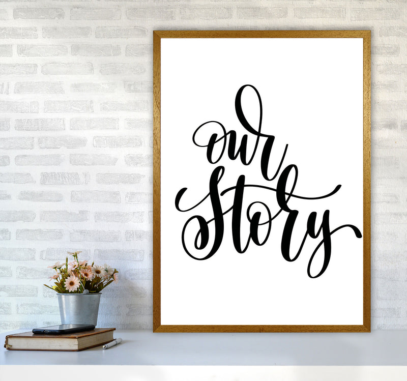Our Story Framed Typography Wall Art Print A1 Print Only