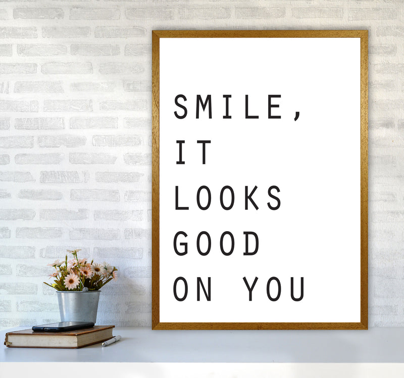 Smile, It Looks Good On You Modern Print A1 Print Only